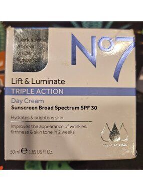 No7 Lift & Luminate Triple Action Day Cream SPF 30 50ml Anti-Aging & Hydrating M